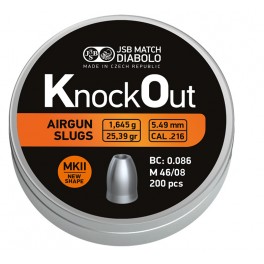 Diabolo Slug JSB Knockout MK II kal. 5,5 mm